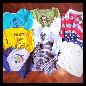 9 Carter's 24 month boys bodysuits